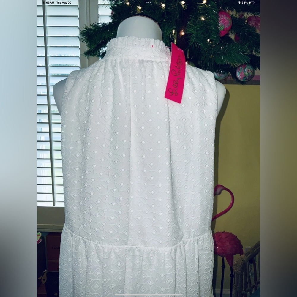 Lilly Pulitzer NWT Novella Dress White Mini Medallion Eyelet Size S,M - Picture 12 of 12